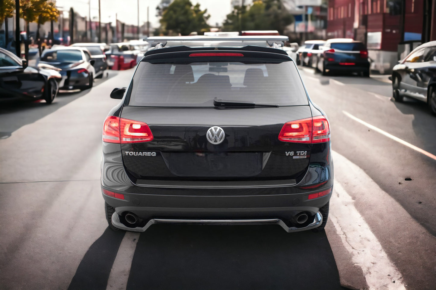 SPLITTER POSTERIORE CENTRALE (CON BARRE VERTICALI) VOLKSWAGEN TOUAREG MK2