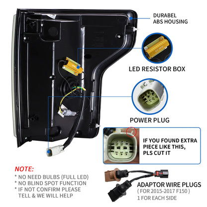 Fari per proiettori a LED e fanali posteriori a LED completi per Ford F150 2018-2020 (non adatto per Ford F-150 Raptor 2017-2020)