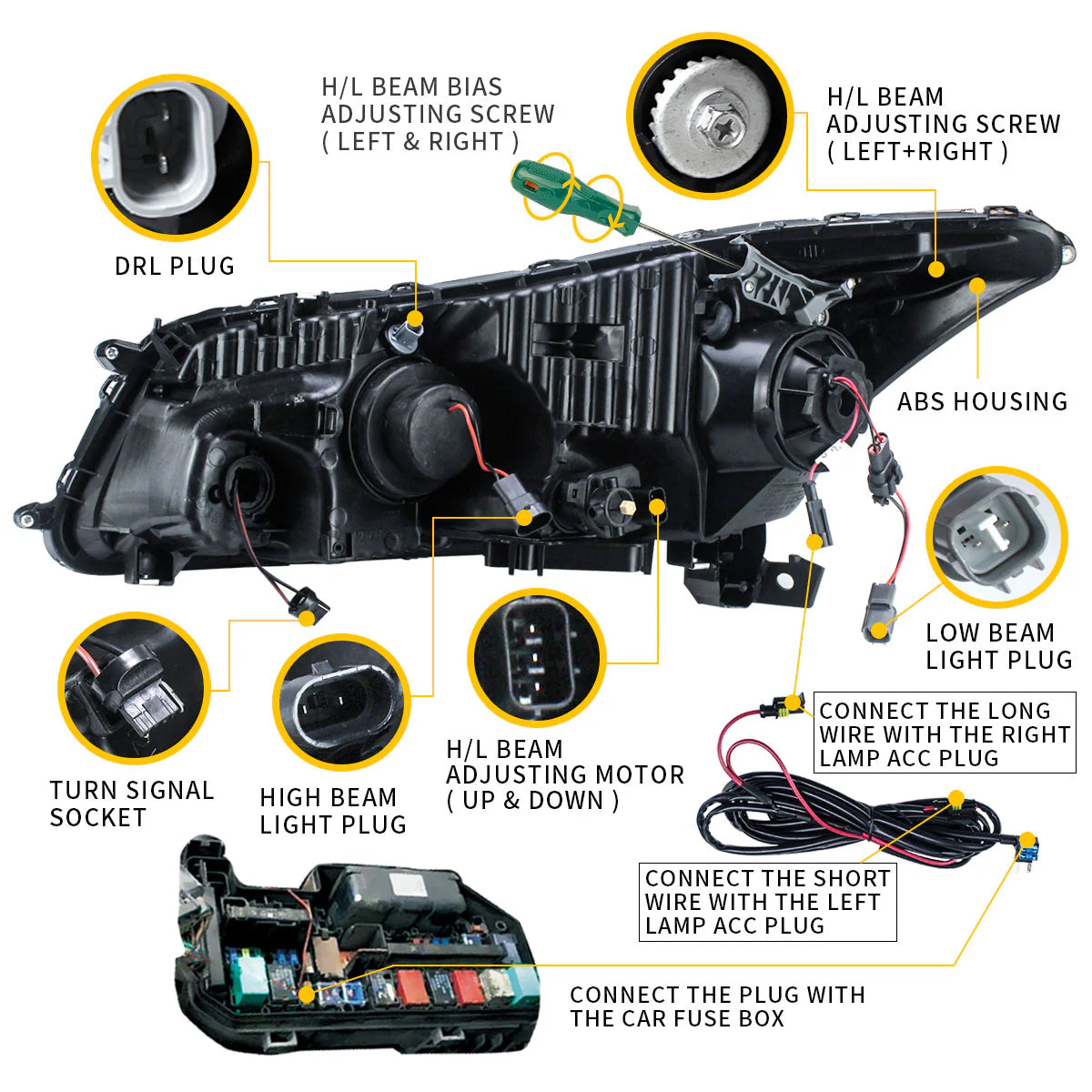 Fari a doppio raggio per Honda Accord 2008-2012