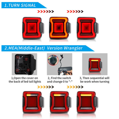 Fari e fanali posteriori Full LED da 9 pollici per Jeep Wrangler JL, JLU dal 2018 in poi (non adatto a JK)
