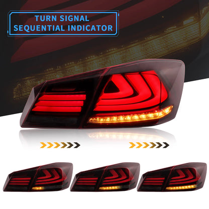 Fanali posteriori sequenziali Full LED per Honda Accord 2013-2015 ABS PMMA GLASS Materiale