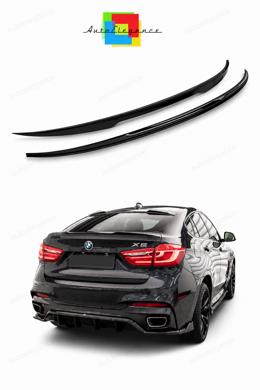 💕Spoiler  adatto per  BMW X6 M-Pack F16-  nero lucido 💕