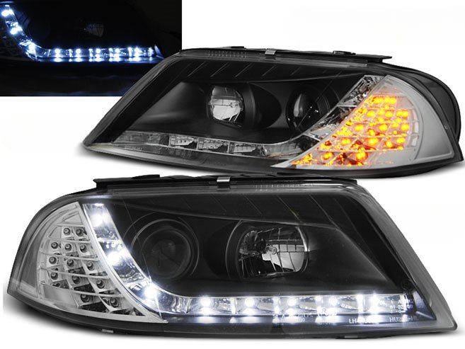 💫ART.6561 FARI DAYLIGHT NERI per VW PASSAT 3BG B5 FL 2000-2005💫