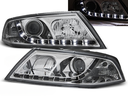FARI ALLO XENO DAYLIGHT CHROME adatti compatibili per SKODA OCTAVIA 2 03.04-08