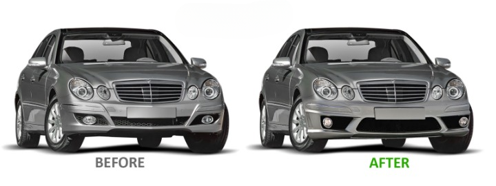 💫ART.7785 Paraurti Anteriore AMG LOOK per MERCEDES W211 2006-2009💫