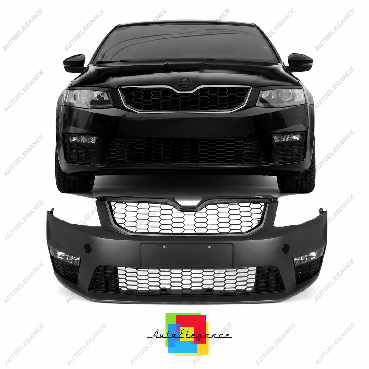 👉Paraurti Anteriore Skoda Octavia 13-17 Look RS con DRL👈