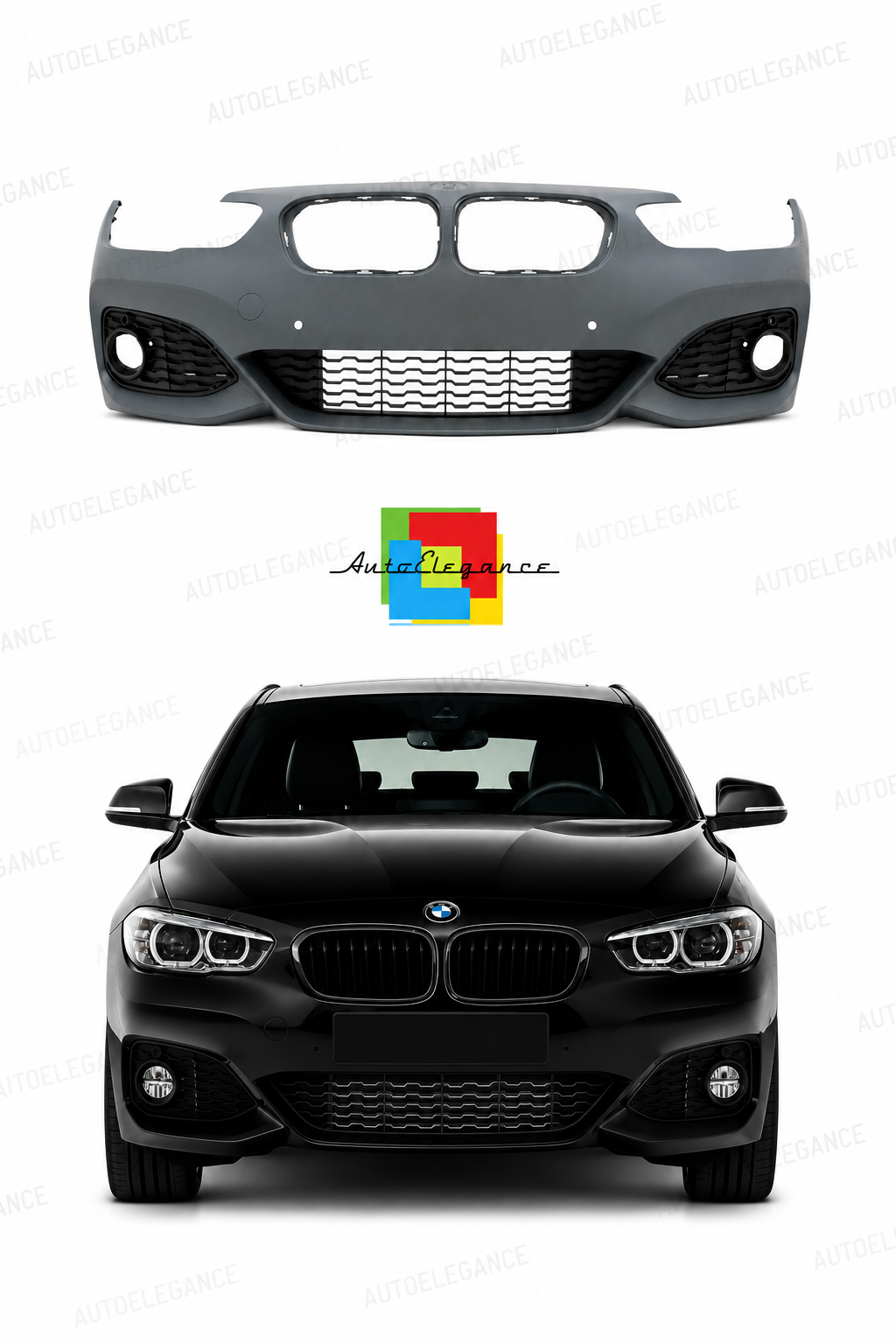 👉Paraurti anteriore look M-Sport per BMW Serie 1 (F20, F21) (2015-2019) PDC👈