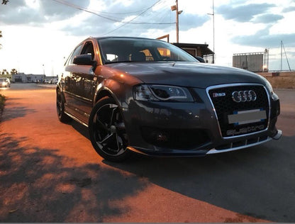 💎PARAURTI ANTERIORE ADATTO PER AUDI A3 8P 03-08 NERO LOOK RS3💎