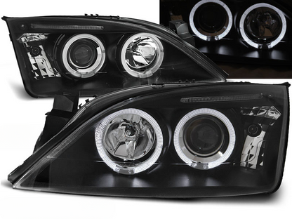 HEADLIGHTS SUITABLE FOR FORD MONDEO 09.00-05.07 ANGEL EYES BLACK 