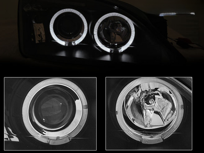 HEADLIGHTS SUITABLE FOR FORD MONDEO 09.00-05.07 ANGEL EYES BLACK 