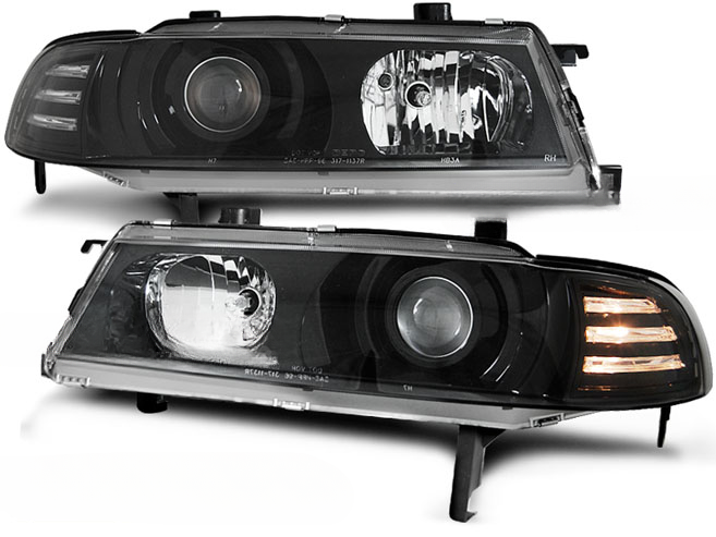 ANGEL EYES HEADLIGHTS BLACK SUITABLE COMPATIBLE FOR HONDA PRELUDE 02.92-01.97 