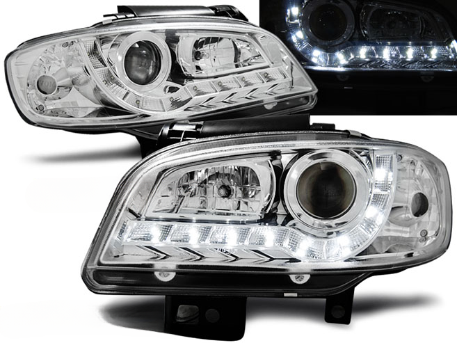 FARI ANTERIORI DAYLIGHT CHROME per SEAT IBIZA/CORDOBA 09.99-03.02