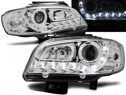 FARI ANTERIORI DAYLIGHT CHROME per SEAT IBIZA/CORDOBA 09.99-03.02