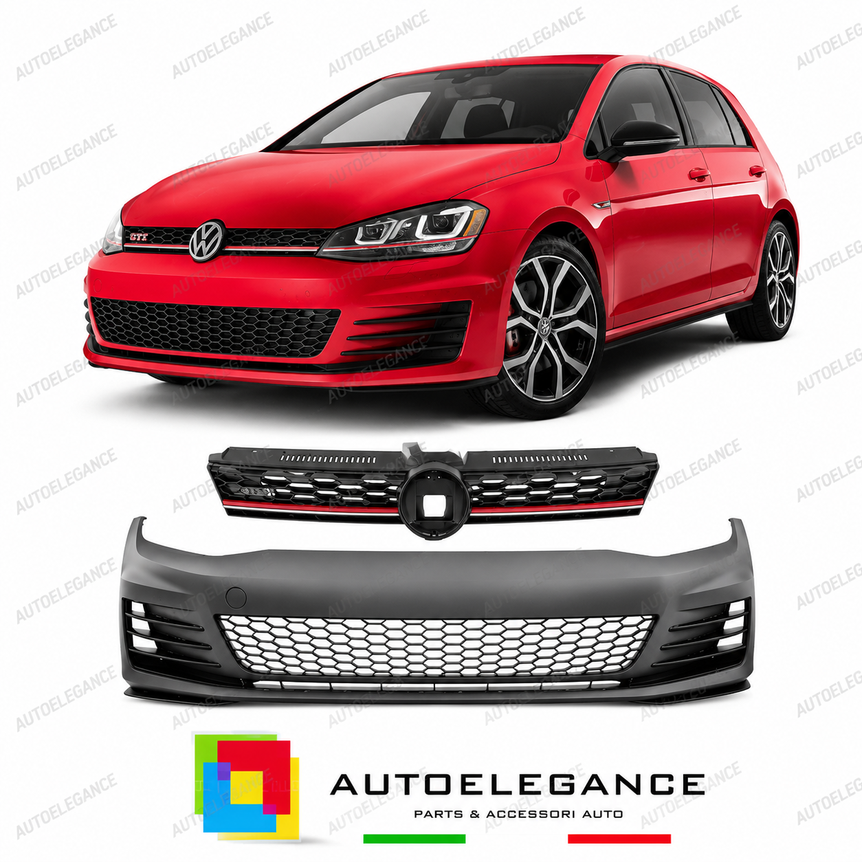 PARAURTI ANTERIORE VOLKSWAGEN VW GOLF 7 12-17 LOOK GTI