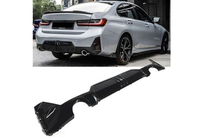 DIFFUSORE NERO LUCIDO ADATTO A BMW SERIE 3 G20 / G21 M SPORT dal 07/2022 (LCI)