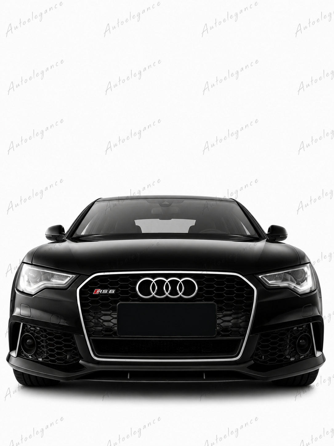 🔥ART.0675 GRIGLIA PER AUDI A6 4G C7 15-18 LOOK RS6 NERA CON BORDO CROMATO🔥