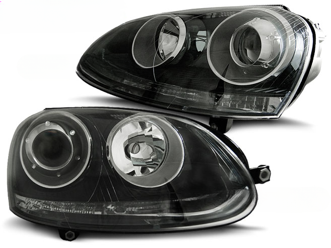FARI SPORTIVI NERI per VW GOLF 5 10.03-09