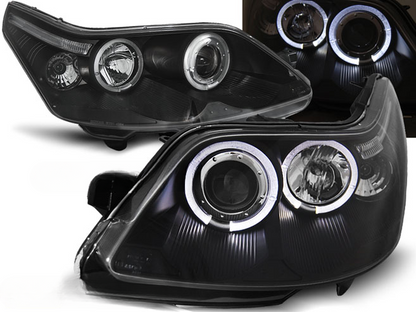 FARI ADATTI COMPATIBILI PER CITROEN C4 04-10 ANGEL EYES NERO
