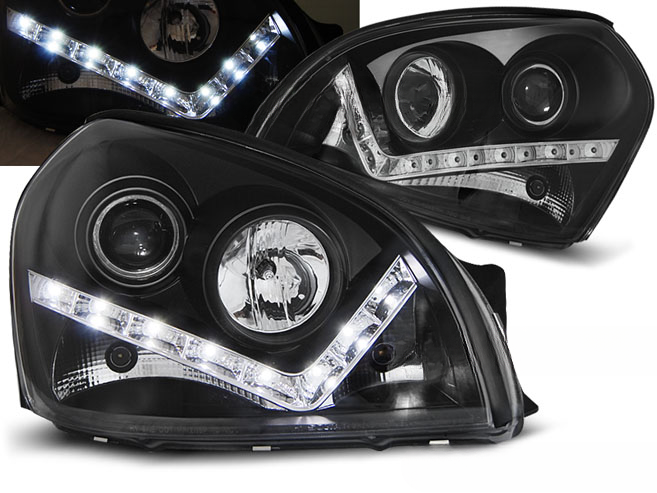 FARI ADATTI COMPATIBILI PER HYUNDAI TUCSON 07.04-10 DAYLIGHT NERO
