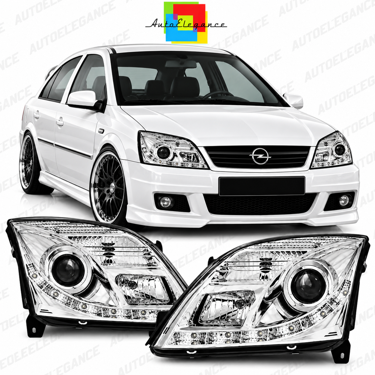 ART.11024 FARI ANTERIORI ADATTO PER OPEL VECTRA C 04.02-08.05 LED