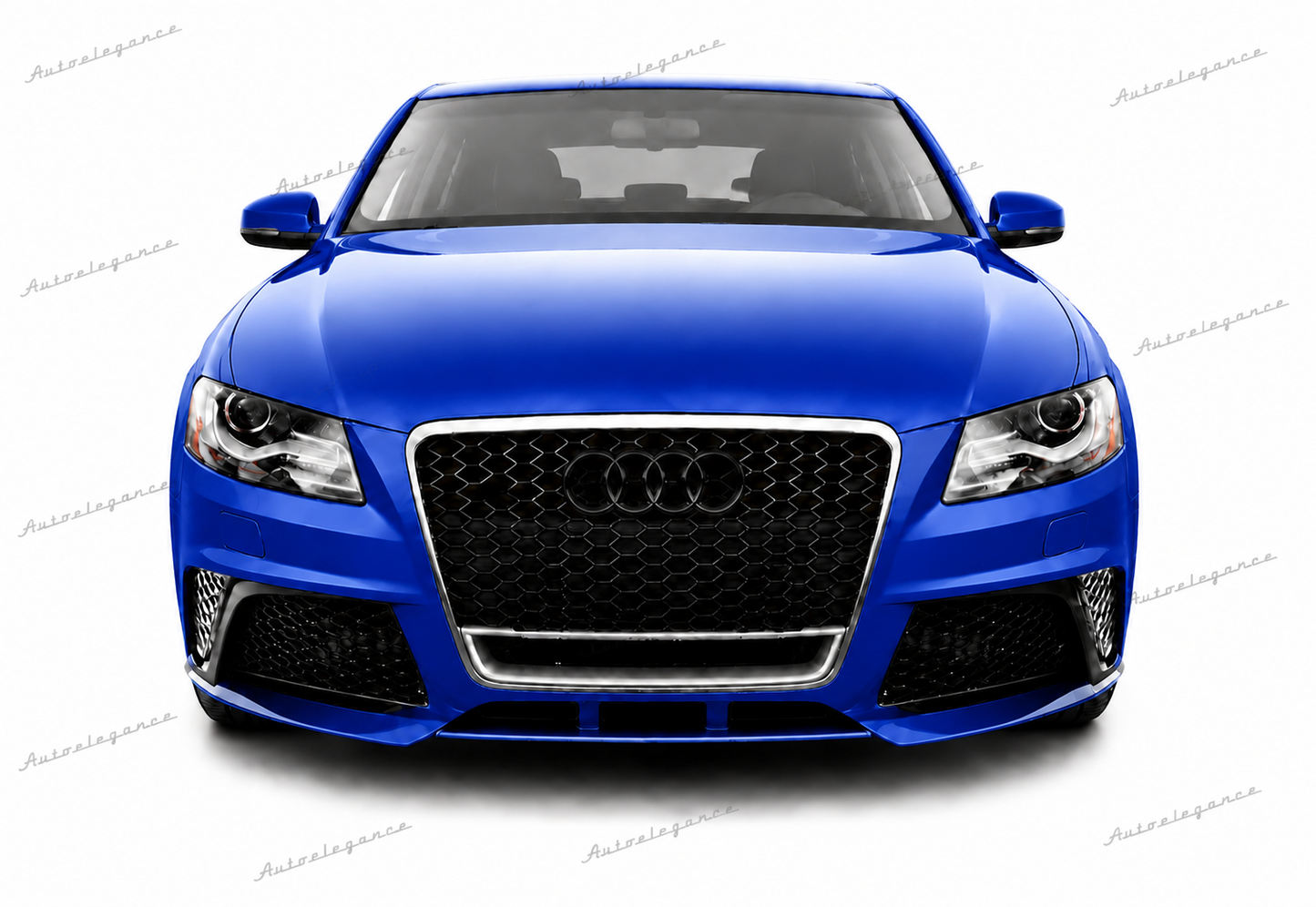 🔥ART.0612 GRIGLIA AUDI  A4 B8 07-11 LOOK RS4 BORDO CROMATO QUATTRO SATINATO🔥