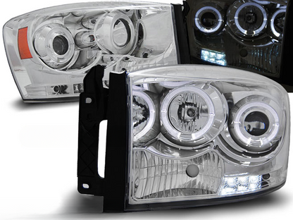 FARI ANGEL EYES CHROME ADATTI COMPATIBILI PER DODGE RAM 06-08