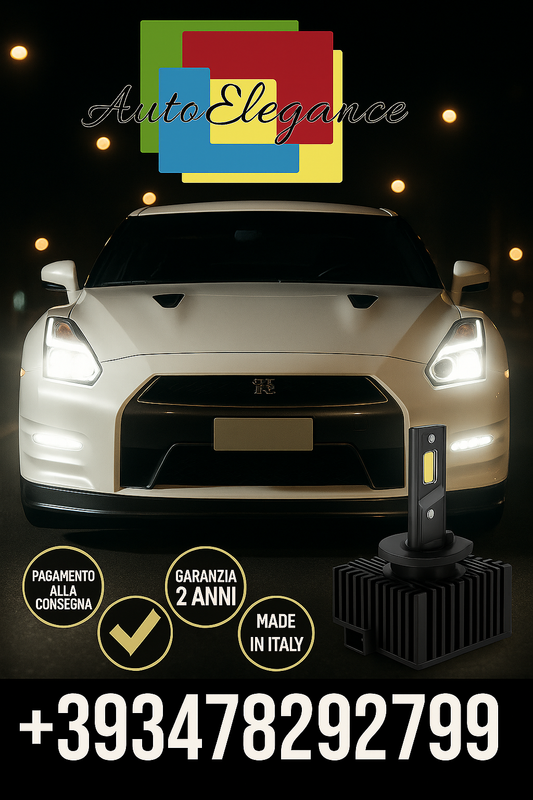 COPPIA LAMPADE D2S LED DA XENON A LED PER LAND Nissan GT-R