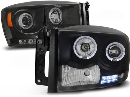FARI ANGEL EYES ADATTI PER DODGE RAM 06-08 NERO