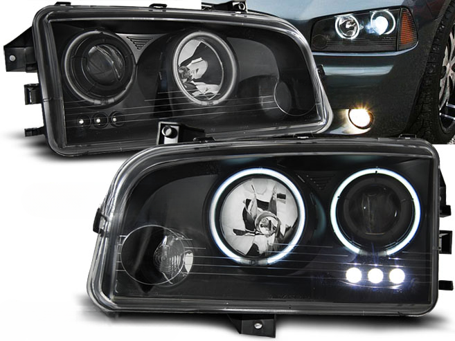 DODGE CHARGER LX 06-10 ANGEL EYES CCFL BLACK 