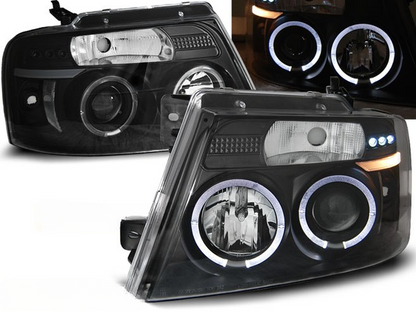 💫ART.6274 FARI OCCHI D'ANGELO NERI per FORD F150 MK 11 2004-2008💫