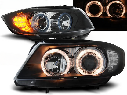 💕ART.7337 FARI "ANGEL EYES" LED NERI ADATTO PER BMW E90/E91 03.05-08.08💕