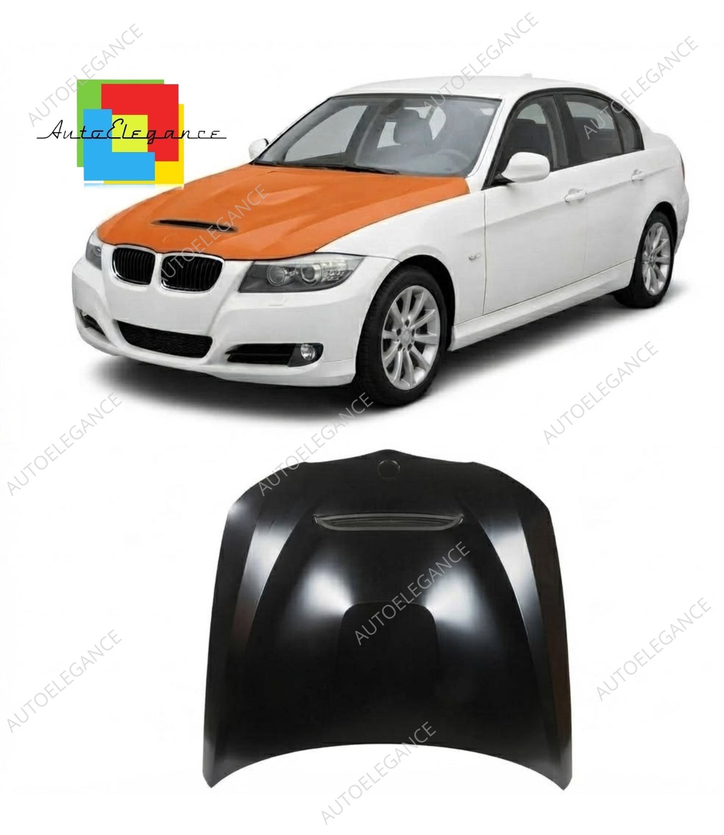 👉Cofano in acciaio con presa d'aria, adatto per BMW Serie 3 E90 E91 2008-2011👈