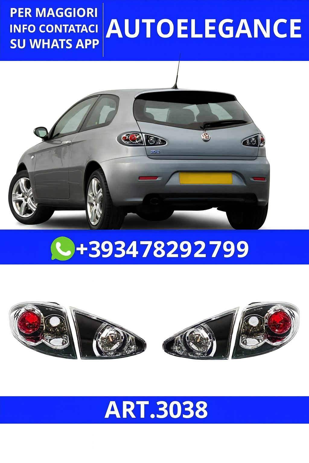 💫ART.3038 Set Fari Posteriori Combinate 01-04 Alfa Romeo 147 2004💫