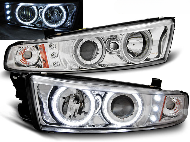 FARI ADATTI PER MITSUBISHI GALANT 8 (EA0) 96-06 ANGEL EYES  CROMATI CCFL