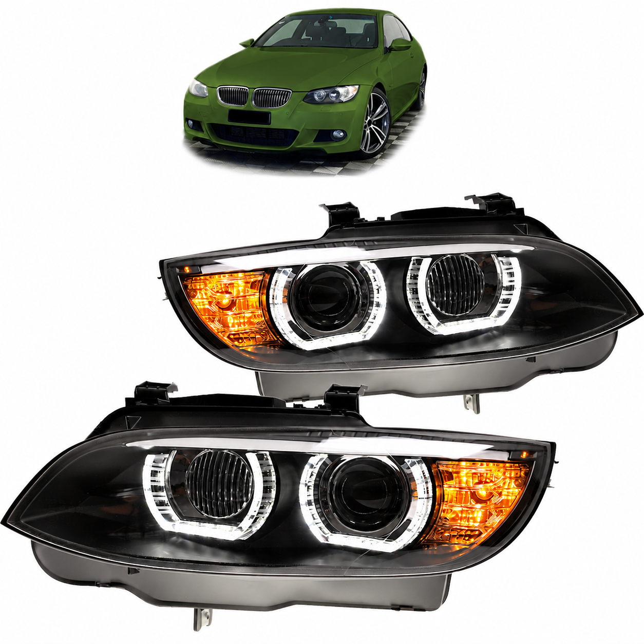 👉Fanali anteriori Xenon Black DRL AFS adatti per BMW Serie 3 E92 E93 07-10👈