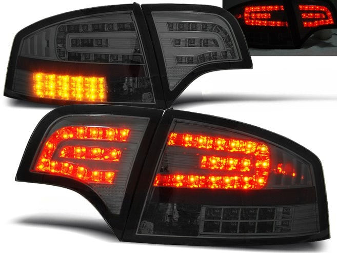 💫ART.6063 Fanali posteriori LED fumé adatti per Audi A4 B7 Berlina 11.2004–03.2008💫
