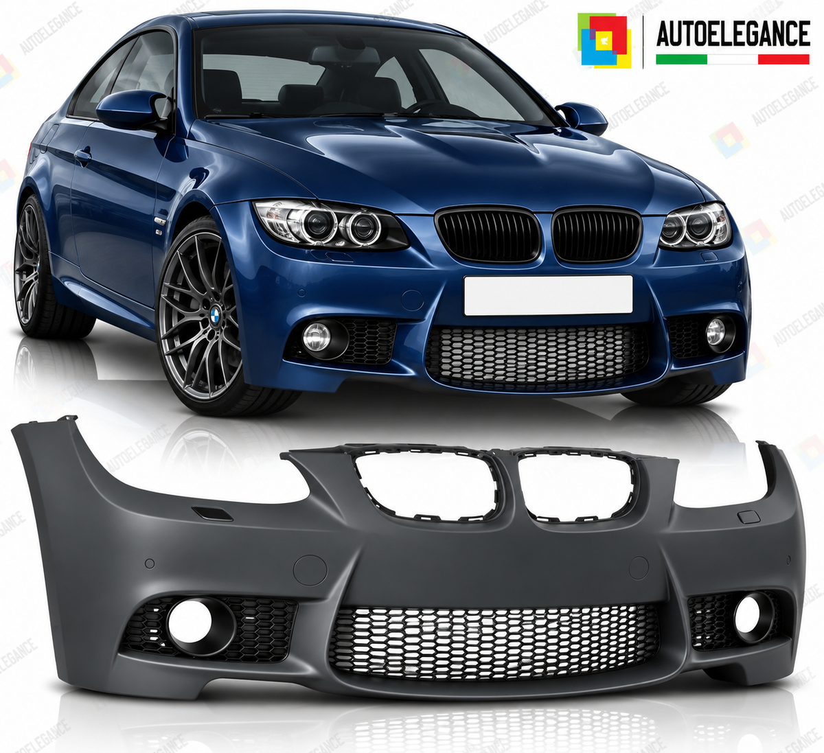 PARAURTI ANTERIORE STILE SPORT adatto per BMW E92 06-09 LOOK M