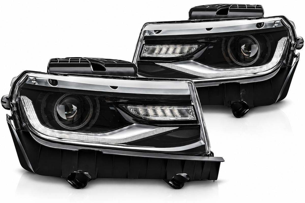 ART.5525 FARI ANTERIORI ADATTO PER CHEVROLET CAMARO 13-15 NERO