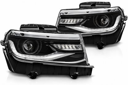 ART.5525 FARI ANTERIORI ADATTO PER CHEVROLET CAMARO 13-15 NERO
