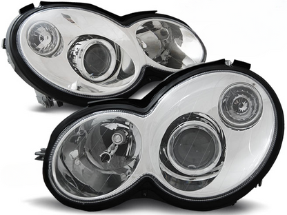 ART.3055 FARI CROMATI per MERCEDES CL203 Classe C 00-04