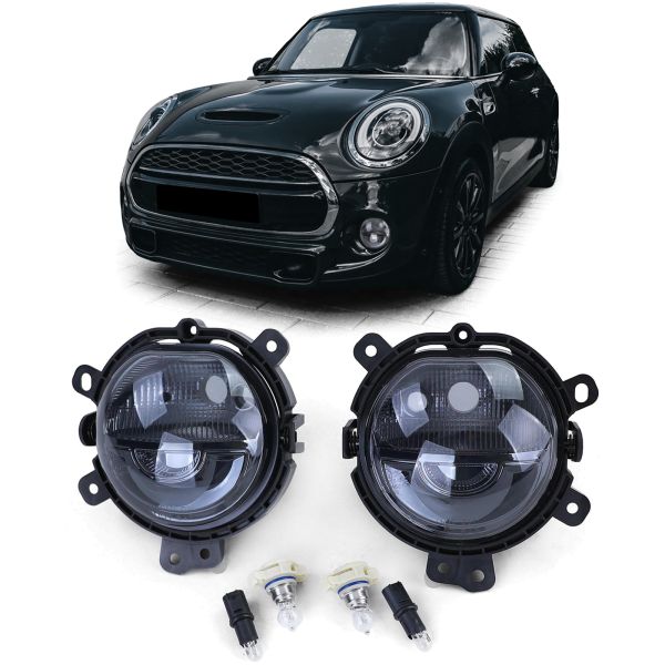 Pair of Daytime Running Lights + Black Position Lights for Mini F54 F55 F56 F57 14-21