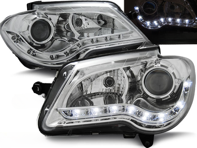 FARI ANTERIORI DAYLIGHT CHROME per VW TOURAN 06-10