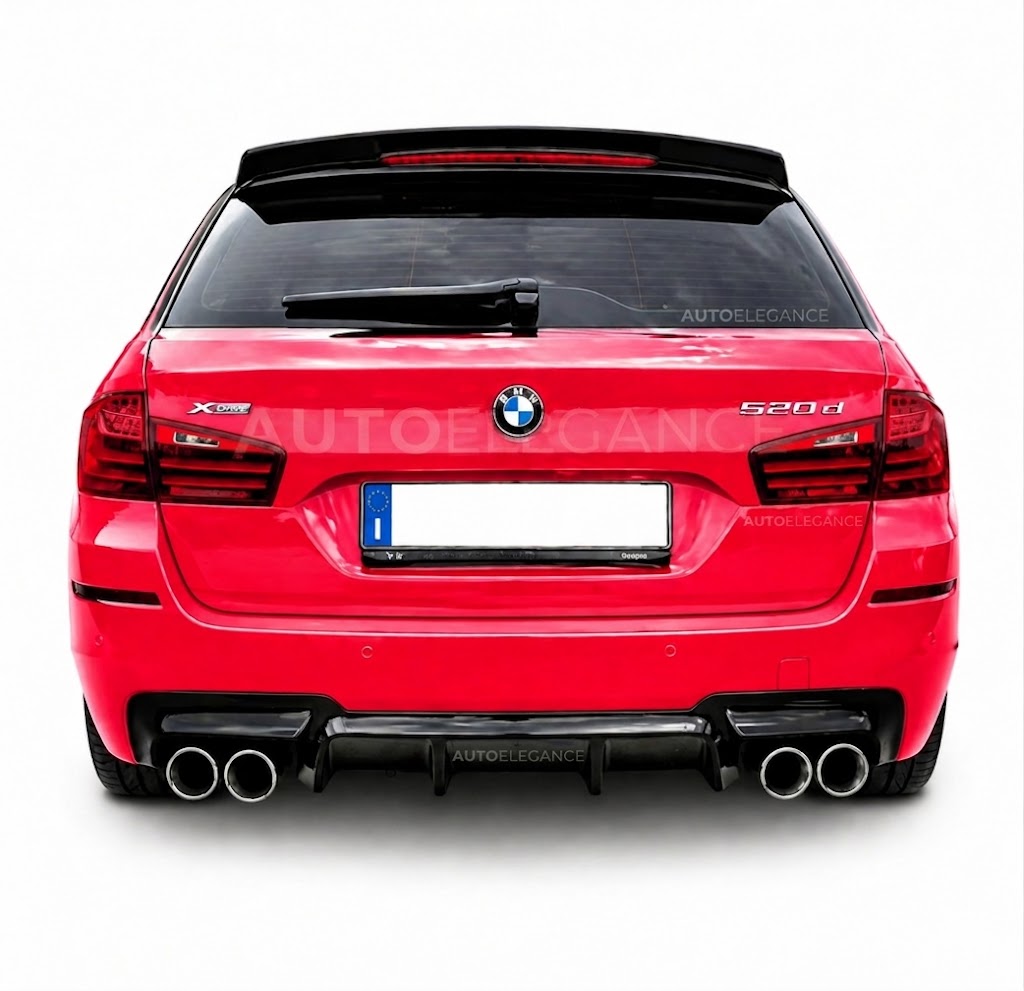 💫ART. 0086 Diffusore Posteriore Nero Lucido per  BMW Serie 5 F10 F11💫