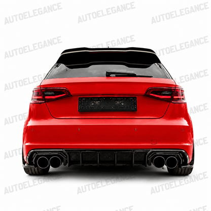 ART.2150 DIFFUSORE AUDI A3 8V 2012-2016 SLINE S3 NERO LUCIDO 2+2