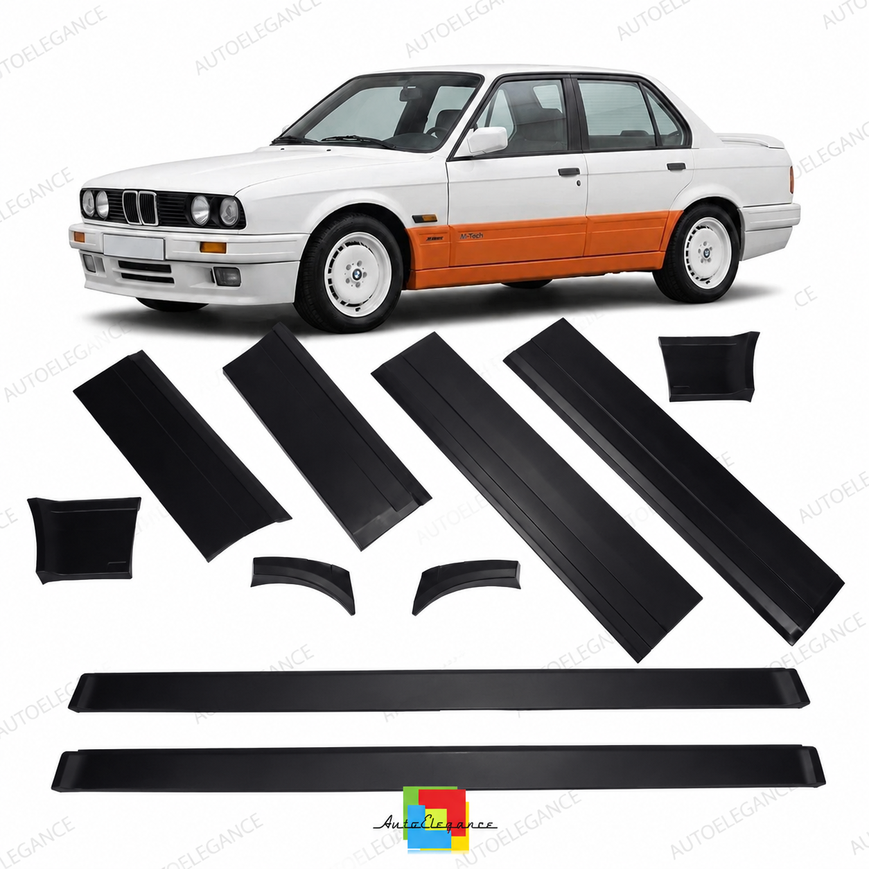 👉Set di minigonne laterali e pannelli porta BMW Serie 3 E30 Coupé 85-94👈