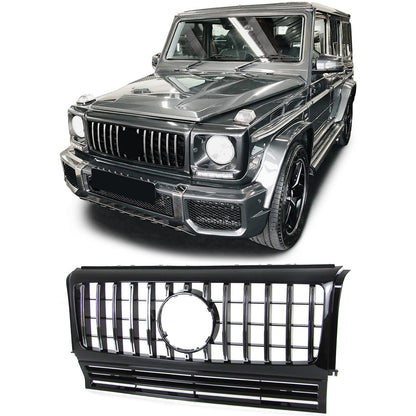 🔥Griglia Sport Cromo Nero Lucido Per Mercedes Classe G W463 90-18🔥