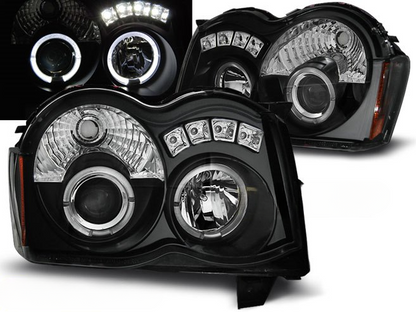 💫ART.6344 FARI 'OCCHI D'ANGELO' NERI per JEEP GRAND CHEROKEE 08-10 💫