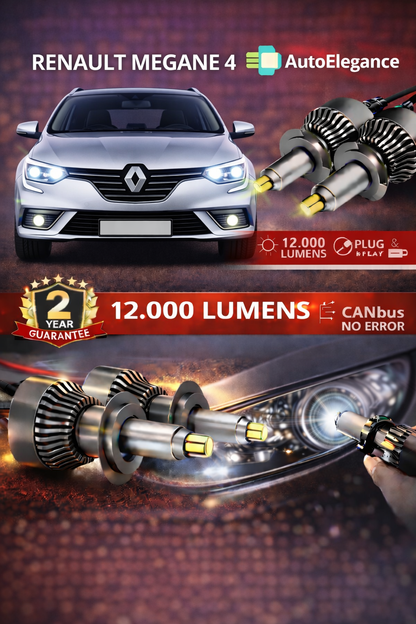 KIT LED Renault MEGANE 4 ANABAGLIANTI H7 CANBUS Bianco 6500K 360 gradi