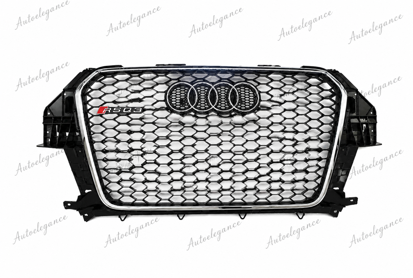 🔥ART.1946 GRIGLIA PER AUDI Q3 8U 2011-2015 LOOK RSQ3 NERA PROFILO CROMATO🔥