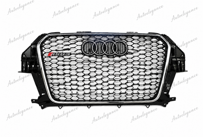 🔥ART.1946 GRIGLIA PER AUDI Q3 8U 2011-2015 LOOK RSQ3 NERA PROFILO CROMATO🔥